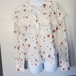 Free people floral poppy blouse